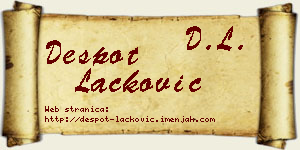 Despot Lacković vizit kartica